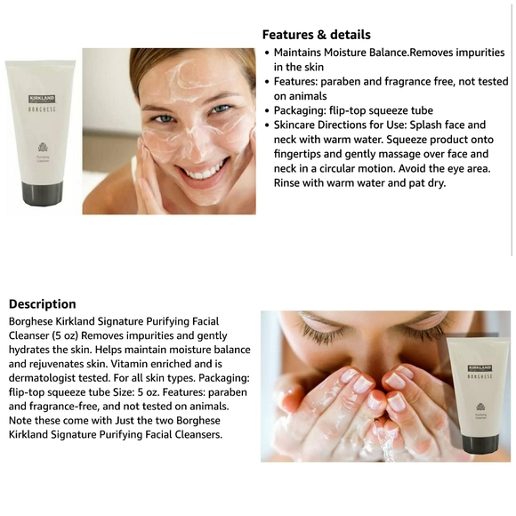 🌞 5/$20 Borghese Kirkland Signature Purifying Facial Cleanser - New 5oz Bottle - Picture 2 of 2